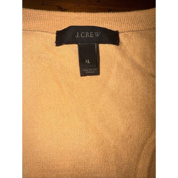 J Crew Sweater Women's XL Peach Soft V Neck Casual Momcore Long Sleeve Pullover - Picture 2 of 7